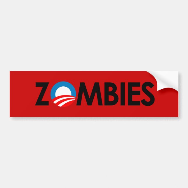 Pegatina Para Coche Anti-Obama - negro de los zombis (Frente)