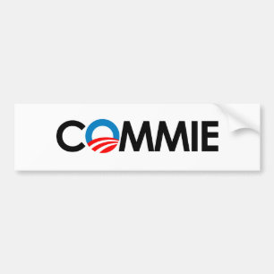 Pegatina Para Coche Anti-Obama - negro del Commie