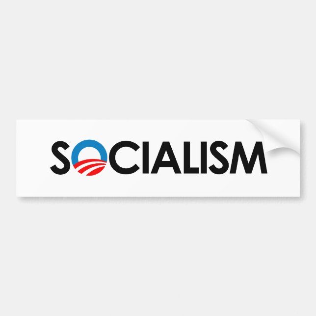Pegatina Para Coche Anti-Obama - negro del socialismo (Frente)