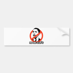 PEGATINA PARA COCHE ANTI-OBAMA/NINGÚN ÉL NO PUEDE CAMISETA