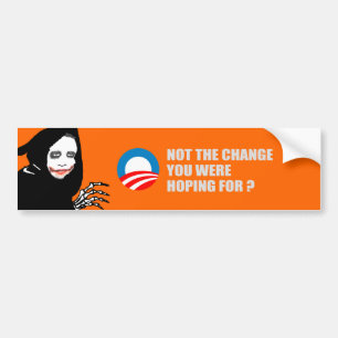 Pegatina Para Coche Anti-Obama - NO el CAMBIO que USTED ESPERABA el t