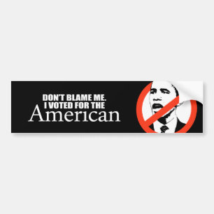 Pegatina Para Coche Anti-Obama - no me culpe que voté por el Americ