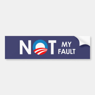 Pegatina Para Coche Anti-Obama - no mi blanco de la falta