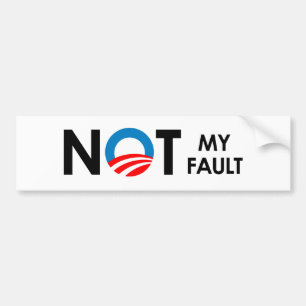 Pegatina Para Coche Anti-Obama - no mi negro de la falta