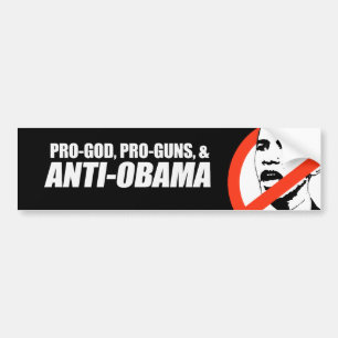 Pegatina Para Coche Anti-Obama - PRO-GOD PRO-GUNS ANTI-OBAMA Bumpersti