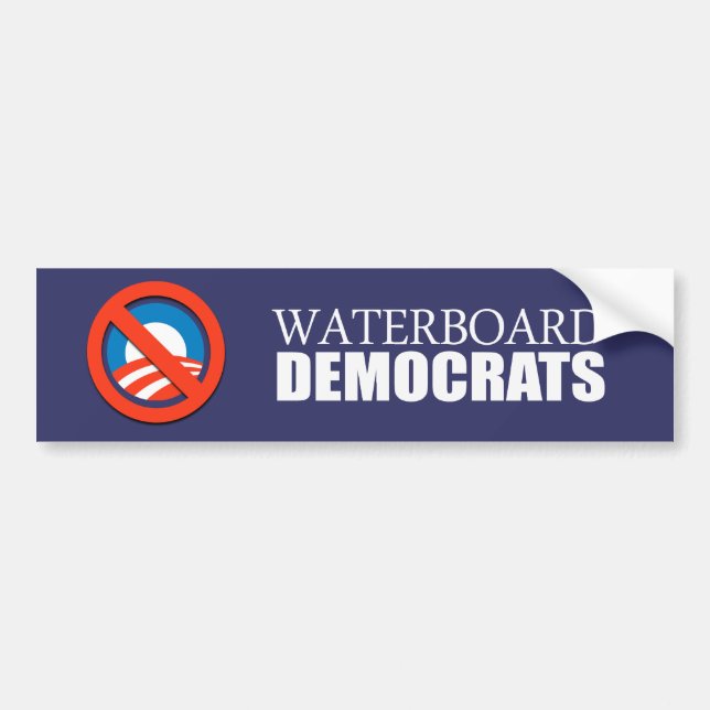 Pegatina Para Coche Anti-Obama - Waterboard Demócratas (Frente)