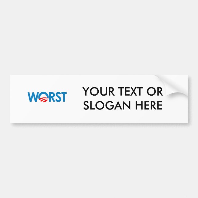 Pegatina Para Coche ANTI-OBAMA - WORST-.png (Frente)