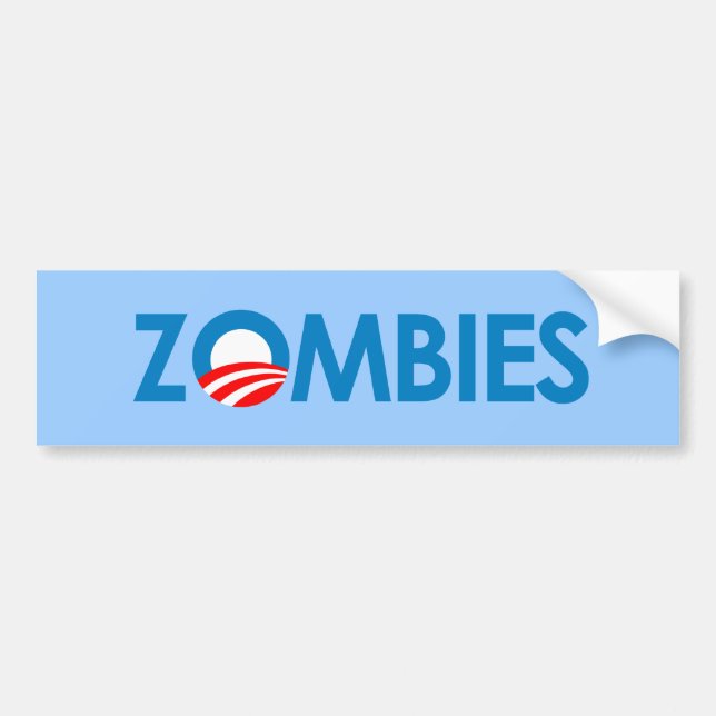 Pegatina Para Coche Anti-Obama - zombis (Frente)