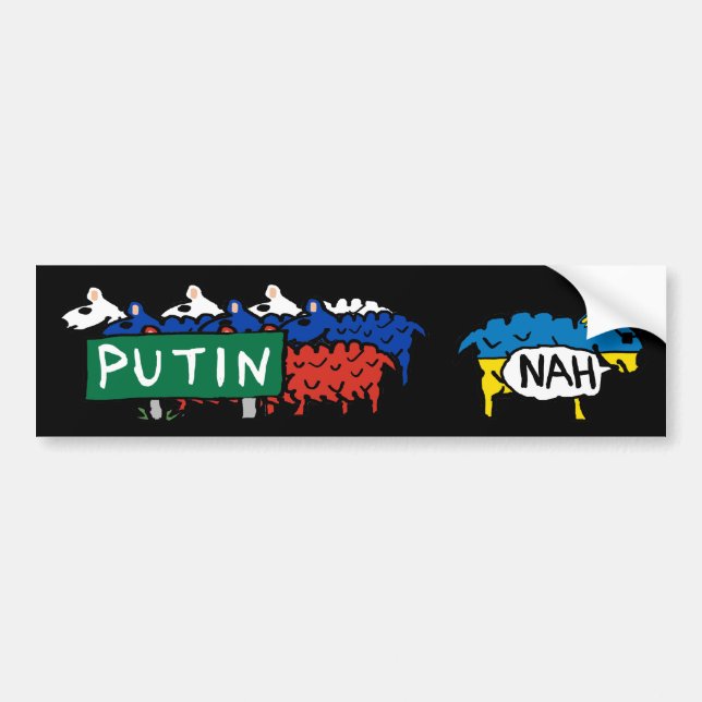 Pegatina Para Coche Anti Putin (Frente)
