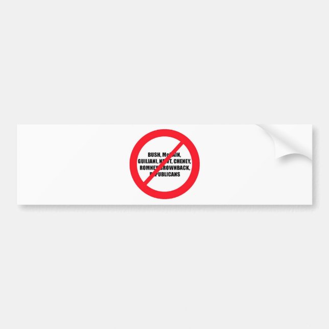 Pegatina Para Coche Anti-Republicanos (Frente)