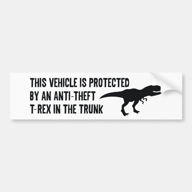 Pegatina Para Coche Anti-Theft T-Rex (Frente)