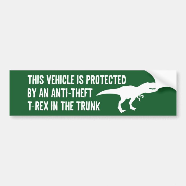Pegatina Para Coche Anti-Theft T-Rex (Frente)