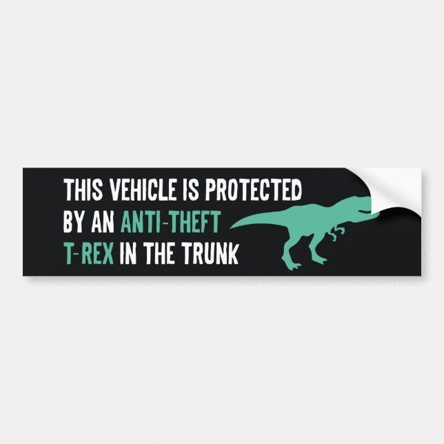 Pegatina Para Coche Anti-Theft T-Rex (Frente)
