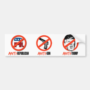 Pegatina Para Coche Anti-Triunfo Anti-Republicano del Anti-Arma -