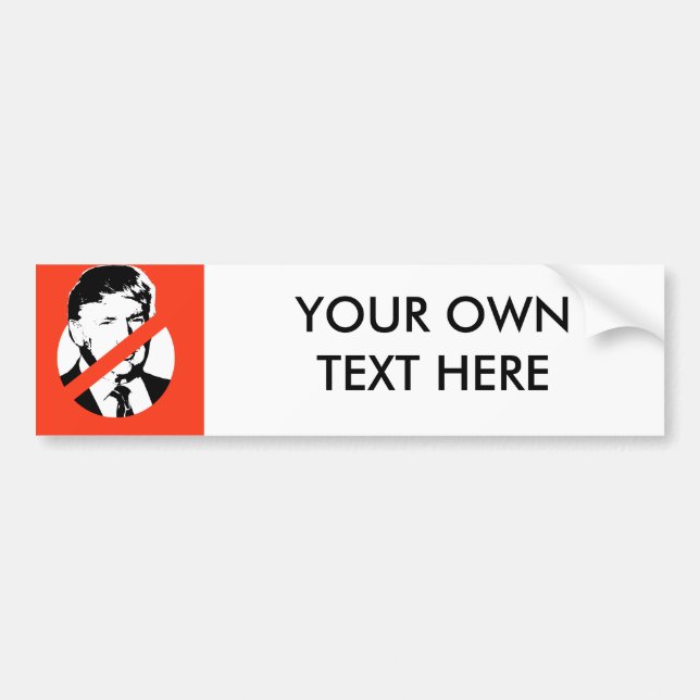 PEGATINA PARA COCHE ANTI-TRUMP (Frente)