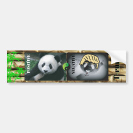 Pegatina Para Coche Anti Trump / panda,