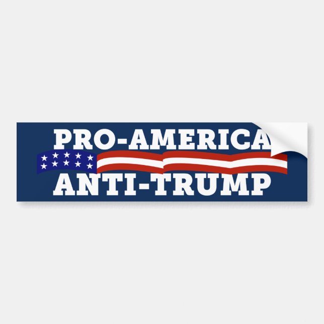 Pegatina Para Coche Anti Trump pro-Estados Unidos (Frente)