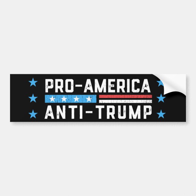 Pegatina Para Coche Anti Trump pro-Estados Unidos (Frente)