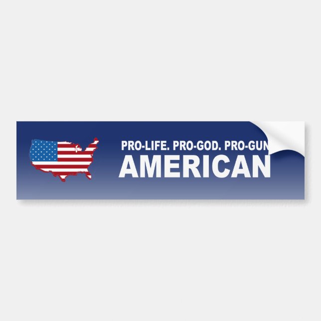 Pegatina Para Coche Antiabortista. Favorable-Dios. Americano del (Frente)
