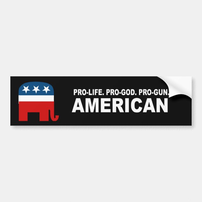 Pegatina Para Coche Antiabortista. Favorable-Dios. Americano del (Frente)