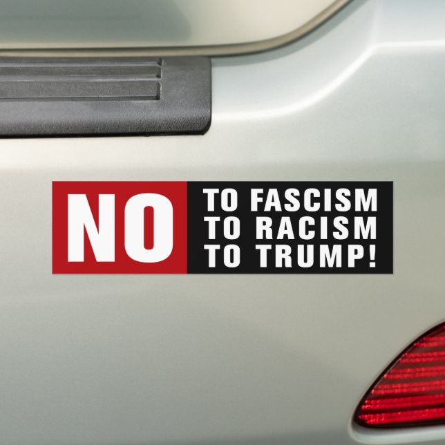 Pegatina Para Coche Antifascismo anti-racismo contra Trump (en coche)
