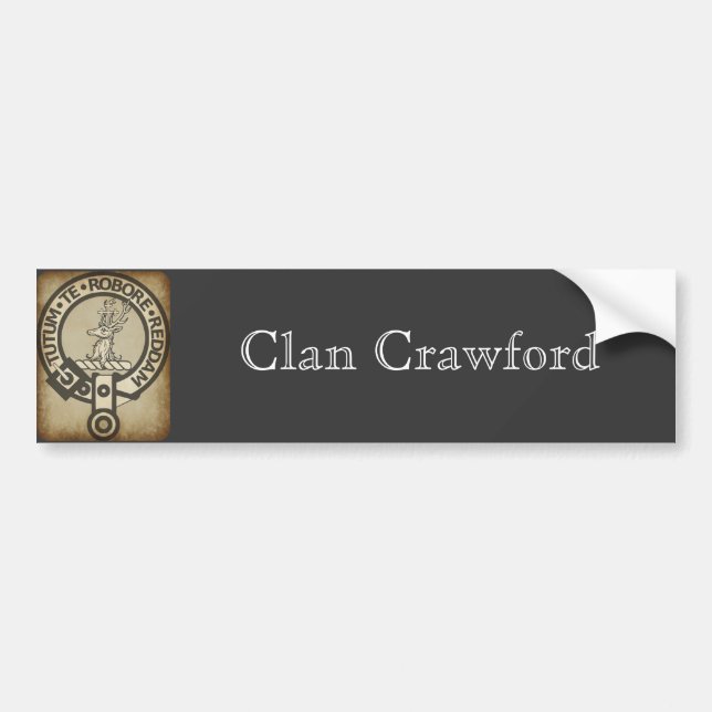 Pegatina Para Coche Antigüedad de la placa de Escudo de Crawford (Frente)