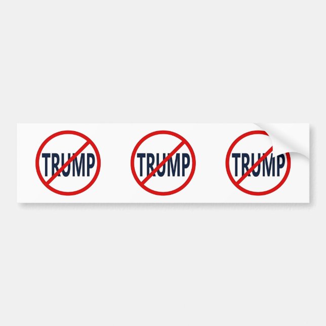 Pegatina Para Coche AntiTrump, no hay problema con Trump (Frente)