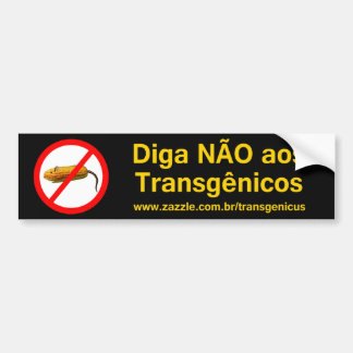 Pegatina Para Coche Aos Transgênicos de Diga NÃO