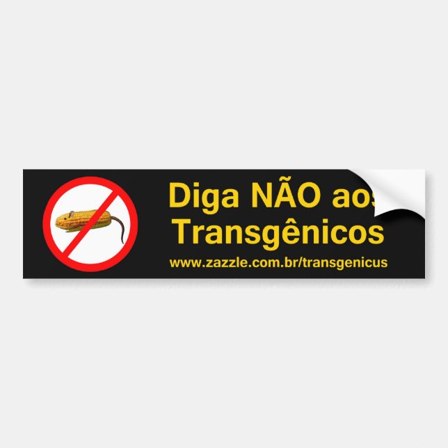 Pegatina Para Coche Aos Transgênicos de Diga NÃO (Frente)