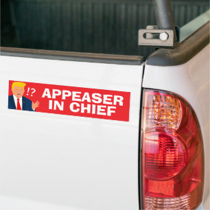 Pegatina Para Coche Apaciguamiento en el más gracioso anti Trump
