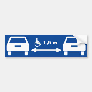 Pegatina Para Coche Aparcamiento en silla de ruedas