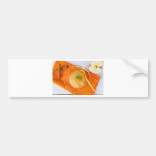 Pegatina Para Coche Aplausos con canela y cuchara naranja