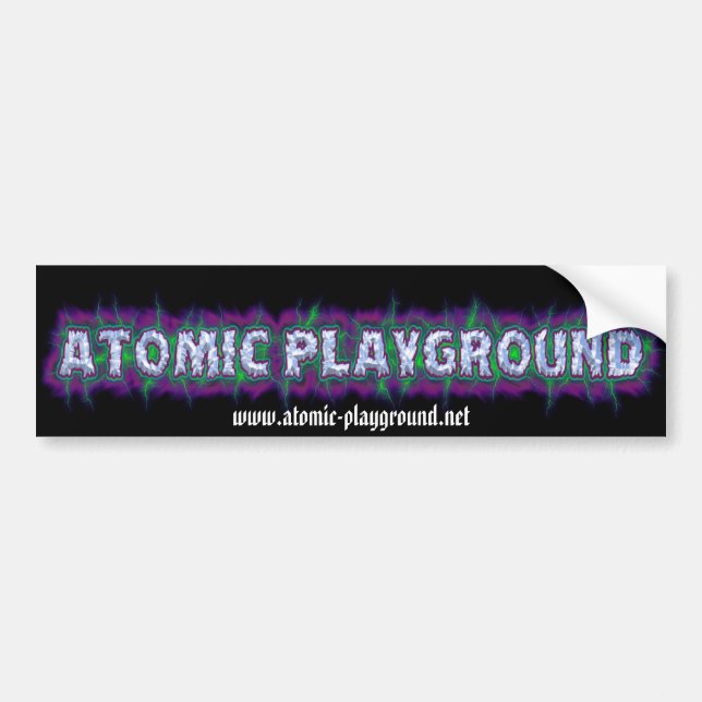 Pegatina Para Coche APLogoBumper, www.atomic-playground.net (Frente)