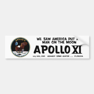PEGATINA PARA COCHE APOLLO 11 ATERRIZAJE DE LA LUNA