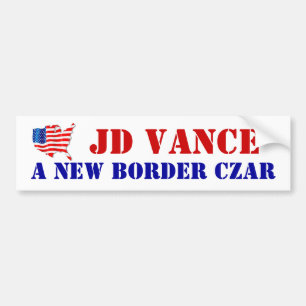 Pegatina Para Coche ¡APOYANDO A JD VANCE A NEW BORDER CZAR USA! Bander