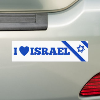 Pegatina Para Coche Apoyar a Israel que amo a Israel