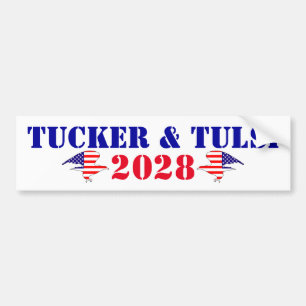 Pegatina Para Coche Apoyar Campaña Tucker & Tulsi 2028 Presidente de E