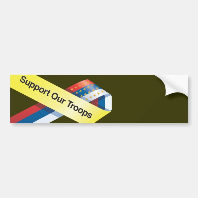 Pegatina Para Coche Apoyar el sticker de nuestras tropas (Frente)