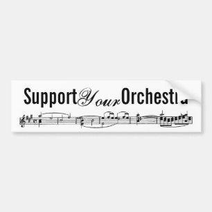 Pegatina Para Coche Apoye a su orquesta