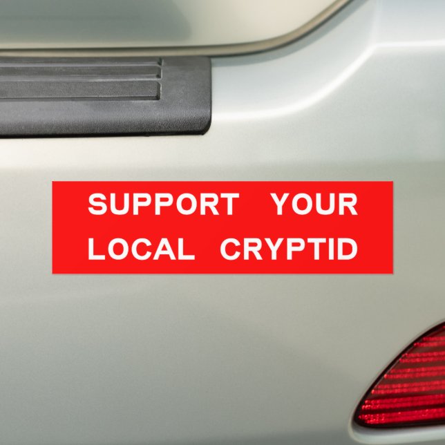 Pegatina Para Coche Apoye a su parachoque criptográfico local (en coche)