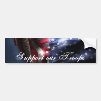 Pegatina Para Coche Apoye nuestra bandera de Troops-U.S.A.