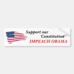 Pegatina Para Coche Apoye nuestra constitución, acuse a Obama
