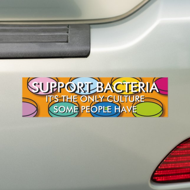 Pegatina Para Coche APOYO A BACTERIA Fun Science Cita (en coche)
