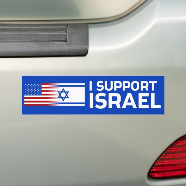 Pegatina Para Coche Apoyo a Israel (en coche)