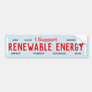 Pegatina Para Coche Apoyo a la energía renovable