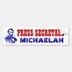 Pegatina Para Coche Apoyo a Michaelah Montgomery para el SECRETARIO de