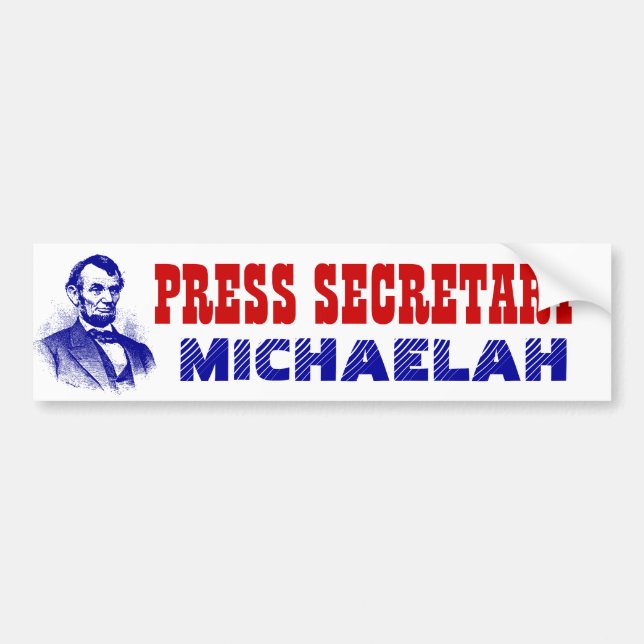 Pegatina Para Coche Apoyo a Michaelah Montgomery para el SECRETARIO de (Frente)