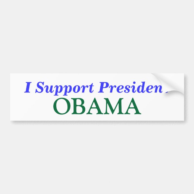 Pegatina Para Coche Apoyo a presidente, OBAMA (Frente)