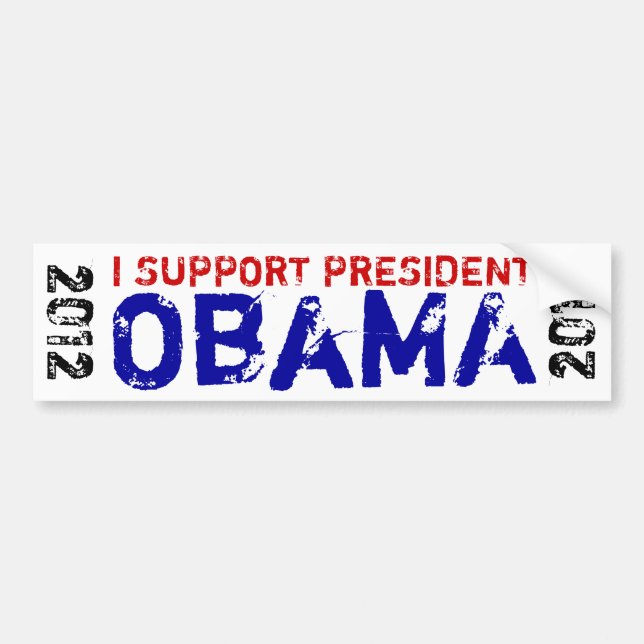 Pegatina Para Coche Apoyo a presidente Obama 2012 (Frente)