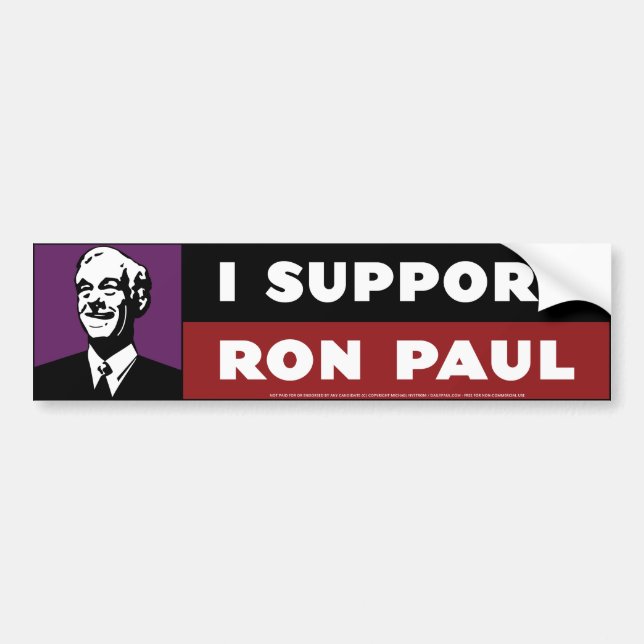 Pegatina Para Coche Apoyo a Ron Paul - púrpura (Frente)